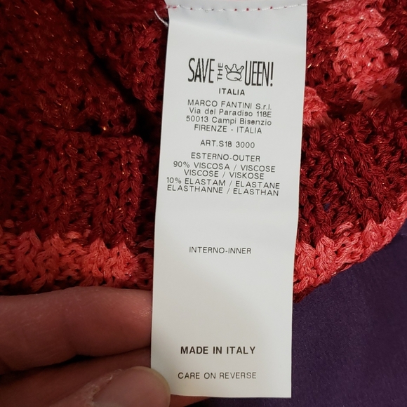 Red mesh Save The Queen top - Picture 9 of 12